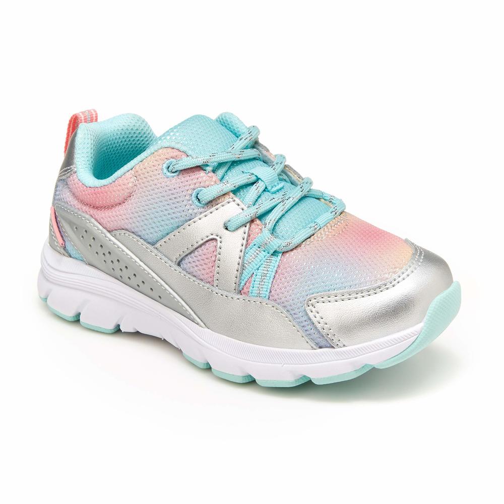 Stride Rite Made2Play Journey Adaptable Athletic Sneaker, Silver/Multi, 1.5 Wide